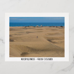 Maspalomas duinen folie feestdagen briefkaart