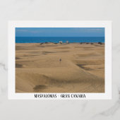 Maspalomas duinen folie feestdagen briefkaart (Voorkant)