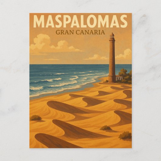 Maspalomas Gran Canaria Duinen Reizen Briefkaart (Voorkant)