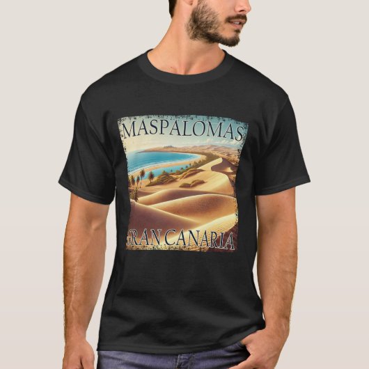 Maspalomas Gran Canaria strand zomer woestijn T-shirt (Voorkant)