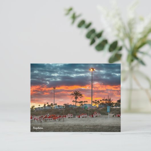 Maspalomas Sunset Briefkaart (Staand voorkant)