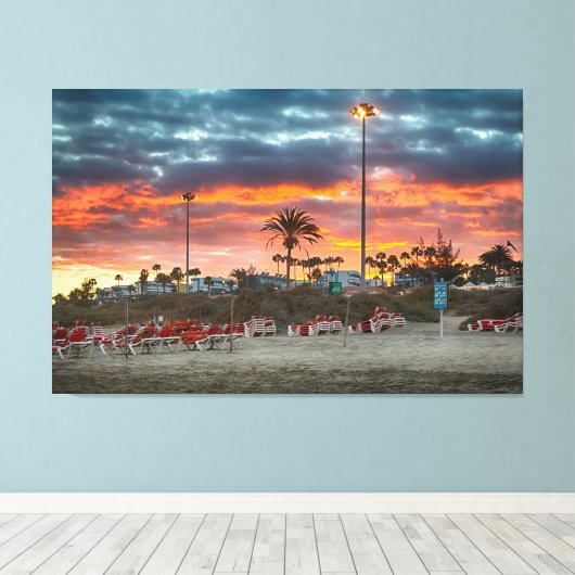 Maspalomas Sunset Canvas Afdruk (Insitu (Houten vloer))