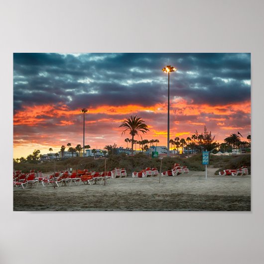 Maspalomas Sunset Poster (Voorkant)