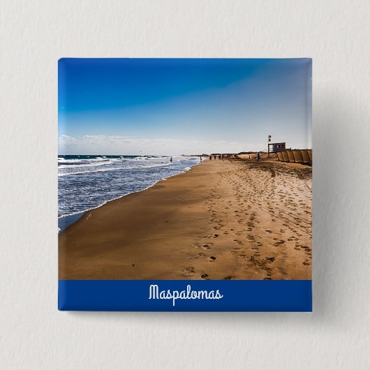 Maspalomas Vierkante Button 5,1 Cm (Voorkant)