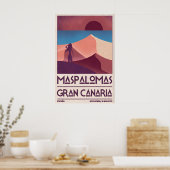Maspalomas Vintage Wandkunst Retro Reisposter Poster (Keuken)