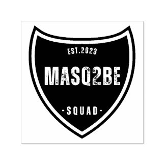 "Masq2Be font design 12" Zelfinktende Stempel