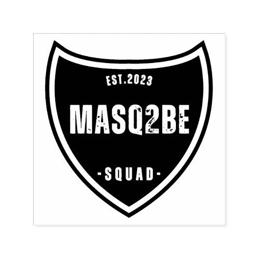 "Masq2Be font design 12" Zelfinktende Stempel (Design)