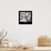 Masquarade Cat, Art print van Erin Cooper (Keuken)
