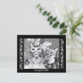 Masquarade Cat, partijuitnodigingen Kaart (Staand voorkant)