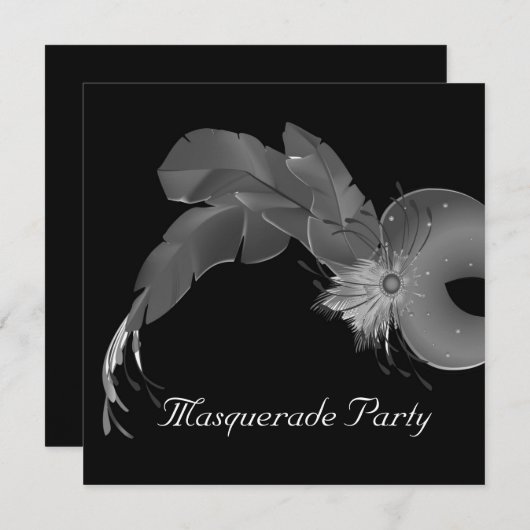 Masquarade Kaart (Voorkant / Achterkant)