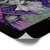 Masquarade-kat, kleurentekenafdrukken van Erin Coo Poster (Hoek)