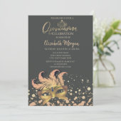 Masque, Confetti Stippen Masquerade Quinceañera Kaart (Staand voorkant)