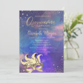 Masque, Confetti Stippen Splash Quinceañera Kaart (Staand voorkant)