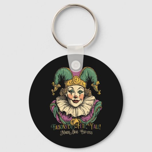 Masque Mardi Kleding Kostuums  Mardi Gras C Sleutelhanger (Voorkant)