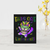 Masque Mardi Kleding Kostuums Mardi Gras Kat Kaart (Gele Bloem)