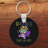 Masque Mardi Kleding Kostuums Mardi Gras Kat Sleutelhanger (Voorkant)
