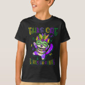 Masque Mardi Kleding Kostuums Mardi Gras Kat T-shirt (Voorkant)