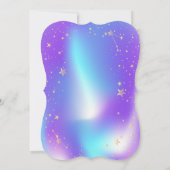 Masque Stars Holographic Quinceañera Kaart (Achterkant)