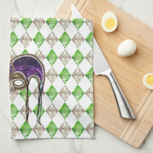 Masque une Paillette Theedoek (Quarter Fold)