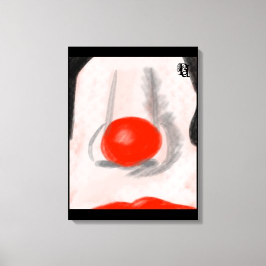 Masquerade #Abstract #circus #clown #huichelarij Canvas Afdruk