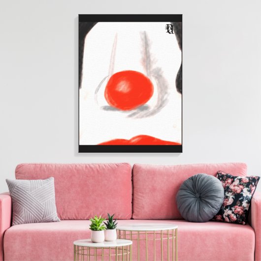 Masquerade #Abstract #circus #clown #hypocrisy Canvas Afdruk (Insitu (Woonkamer))