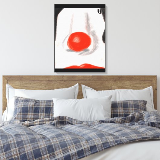 Masquerade #Abstract #circus #clown #hypocrisy Canvas Afdruk (Insitu (Slaapkamer))