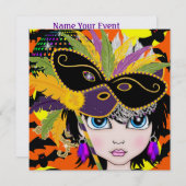 Masquerade Bal / Festival / Kostuum Feest - SRF Kaart (Voorkant / Achterkant)