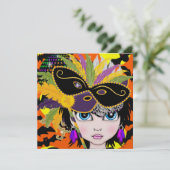 Masquerade Bal / Festival / Kostuum Feest - SRF Kaart (Staand voorkant)