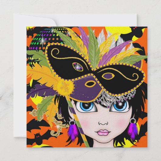 Masquerade Bal / Festival / Kostuum Feest - SRF Kaart (Voorkant)