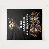 Masquerade bal gezichtsmaskers elegant man lady ch wandkleed (Voorkant (horizontaal))