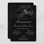 Masquerade Bal Quinceanera Party Uitnodiging (Voorkant / Achterkant)