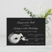 Masquerade bal uitnodiging (Staand voorkant)