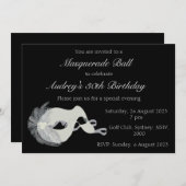 Masquerade bal uitnodiging (Voorkant / Achterkant)