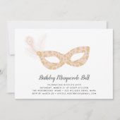 Masquerade Bal Verjaardag Uitnodiging (Voorkant)