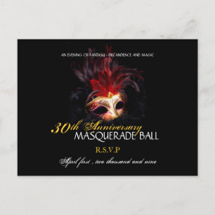 Masquerade Ball - Briefkaart Beantwoorden Kaarten