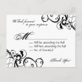 Masquerade Ball - Briefkaart Beantwoorden Kaarten (Achterkant)