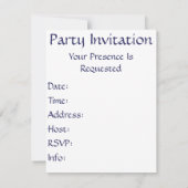 Masquerade Ball - Designer Party Invitation Kaart (Achterkant)