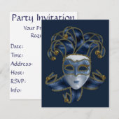 Masquerade Ball - Designer Party Invitation Kaart (Voorkant / Achterkant)