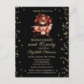 Masquerade Ball Gold Diamonds Sweet 16 Uitnodiging (Voorkant)