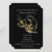 Masquerade Ball Kaart (Voorkant / Achterkant)