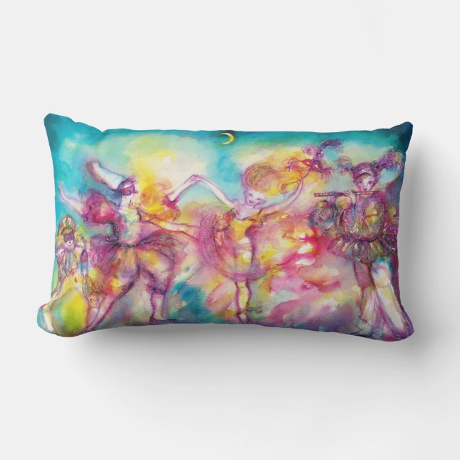 MASQUERADE BALL, Mardi Gras Maskers, Dance, Music Kussen (Voorkant)