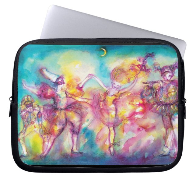 MASQUERADE BALL, Mardi Gras Maskers, Dance, Music Laptop Sleeve (Voorkant)