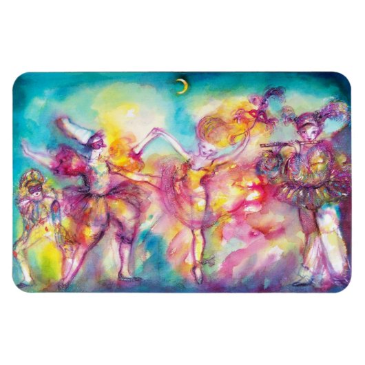 MASQUERADE BALL, Mardi Gras Maskers, Dance, Music Magneet (Horizontaal)