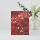 Masquerade Ball Mardi Gras Wedding Table Cards Briefkaart (Staand voorkant)