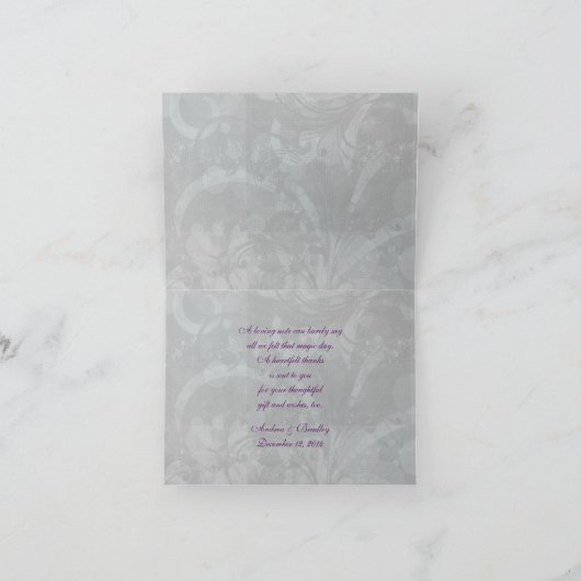 Masquerade Ball Mask Paarse bruiloft Bedankt (Binnen)