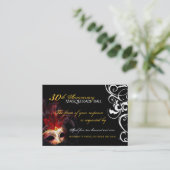 Masquerade Ball - Mini Reply Cards Afsprakenkaartje (Staand voorkant)