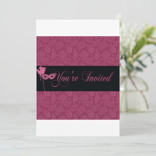 Masquerade ball nodig 2 kaart (Staand voorkant)