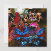 Masquerade Ball Party Mask Kleurrijk Abstract 2 Kaart (Voorkant)