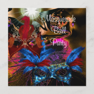 Masquerade Ball Party Mask Kleurrijk Abstract 2 Kaart