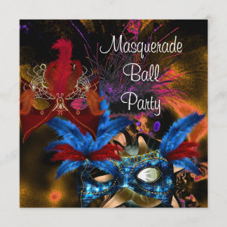 Masquerade Ball Party Mask Kleurrijk Abstract Kaart